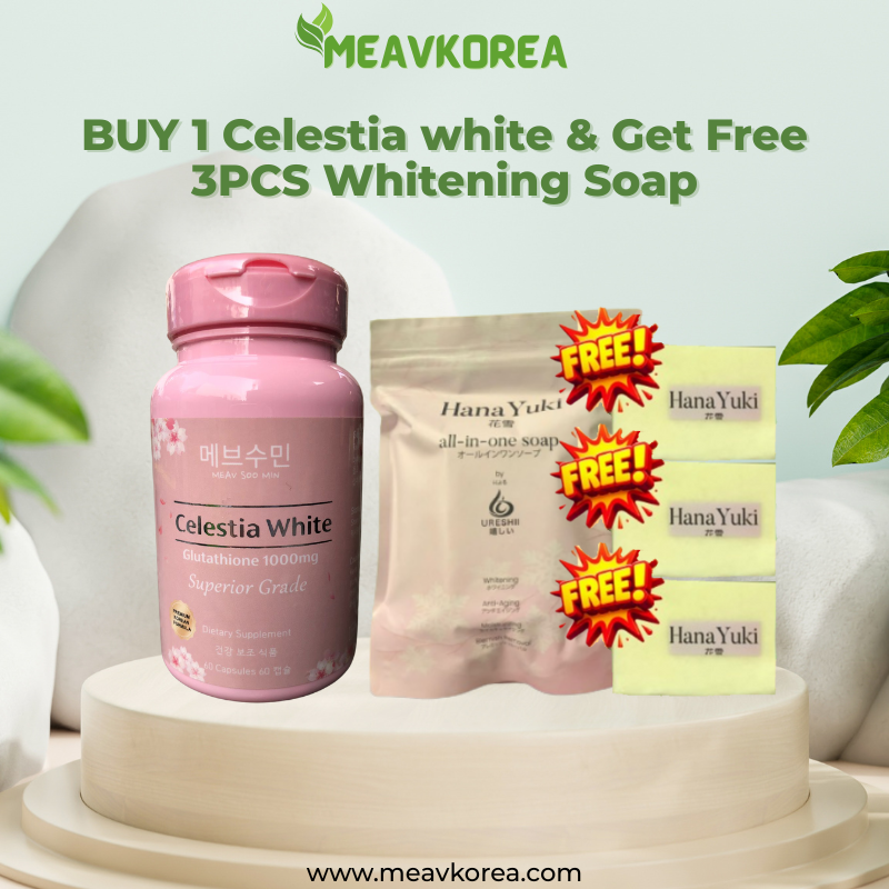 BUY 1 Celestia white & Get Free 3PCS Whitening Soap
