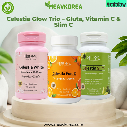 Celestia Glow Trio – Gluta, Vitamin C & Slim C