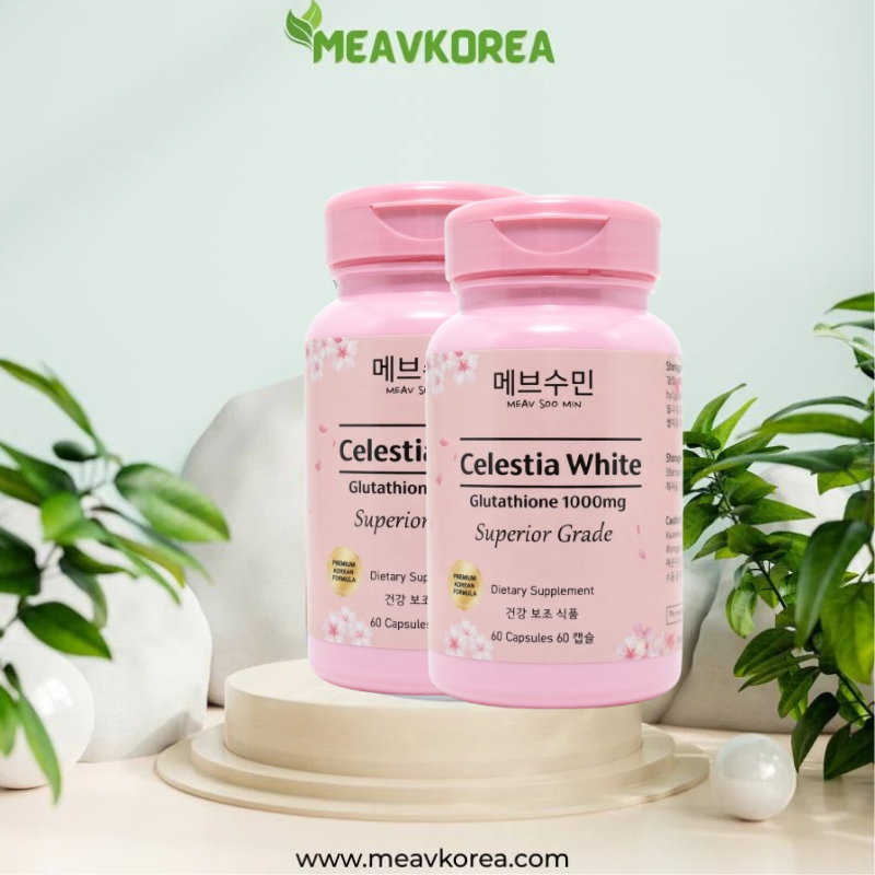 Celestia White glutathione supplement 2 pack for clear radiant skin